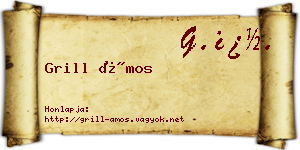 Grill Ámos névjegykártya